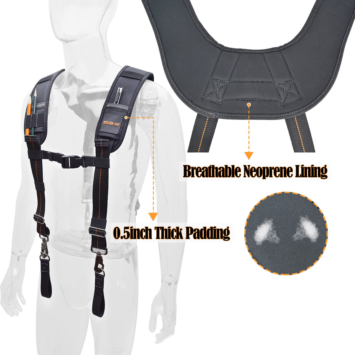 Padded Tool Belt Suspenders F285