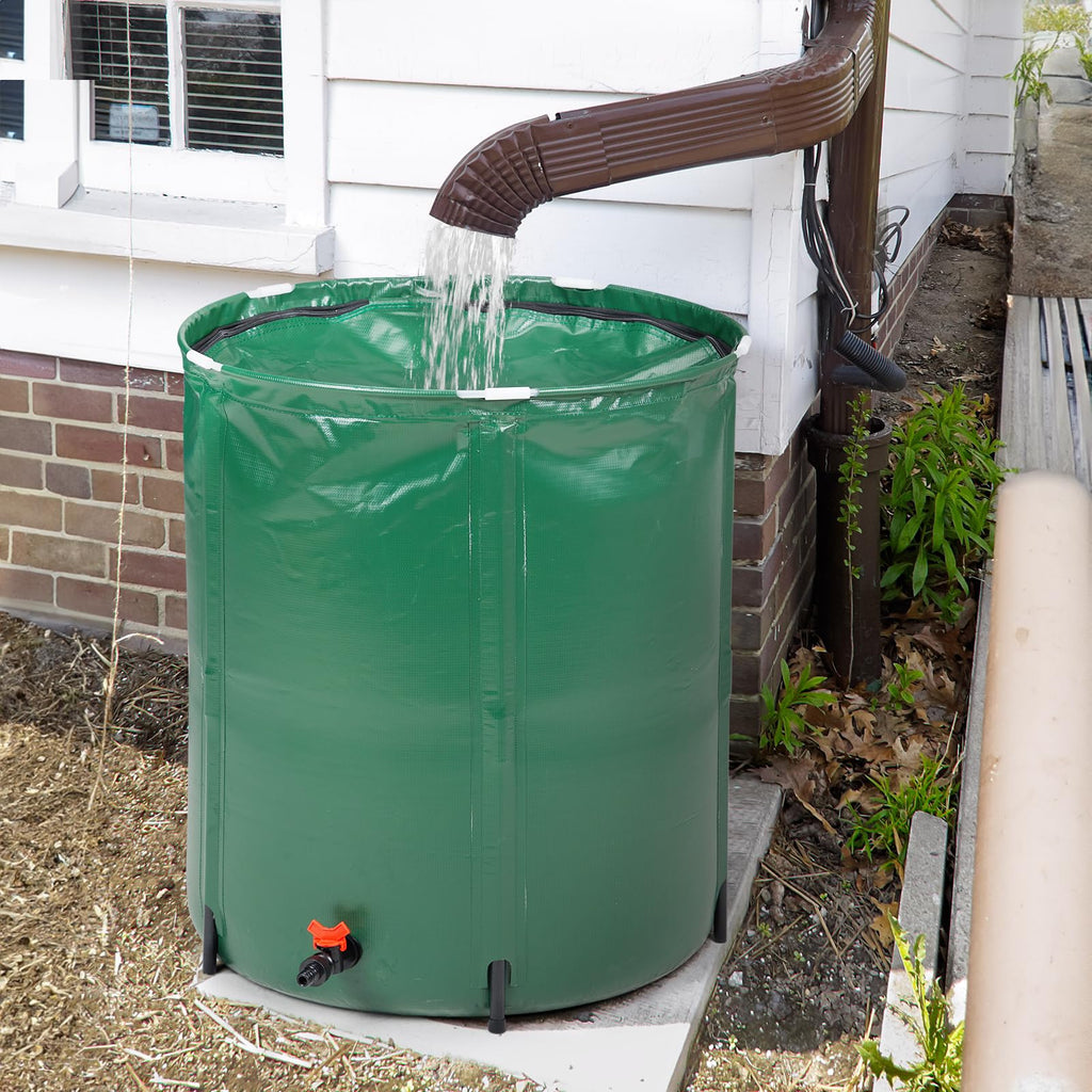 50 Gallon Portable Folding Rain Barrel with Spigots Q699
