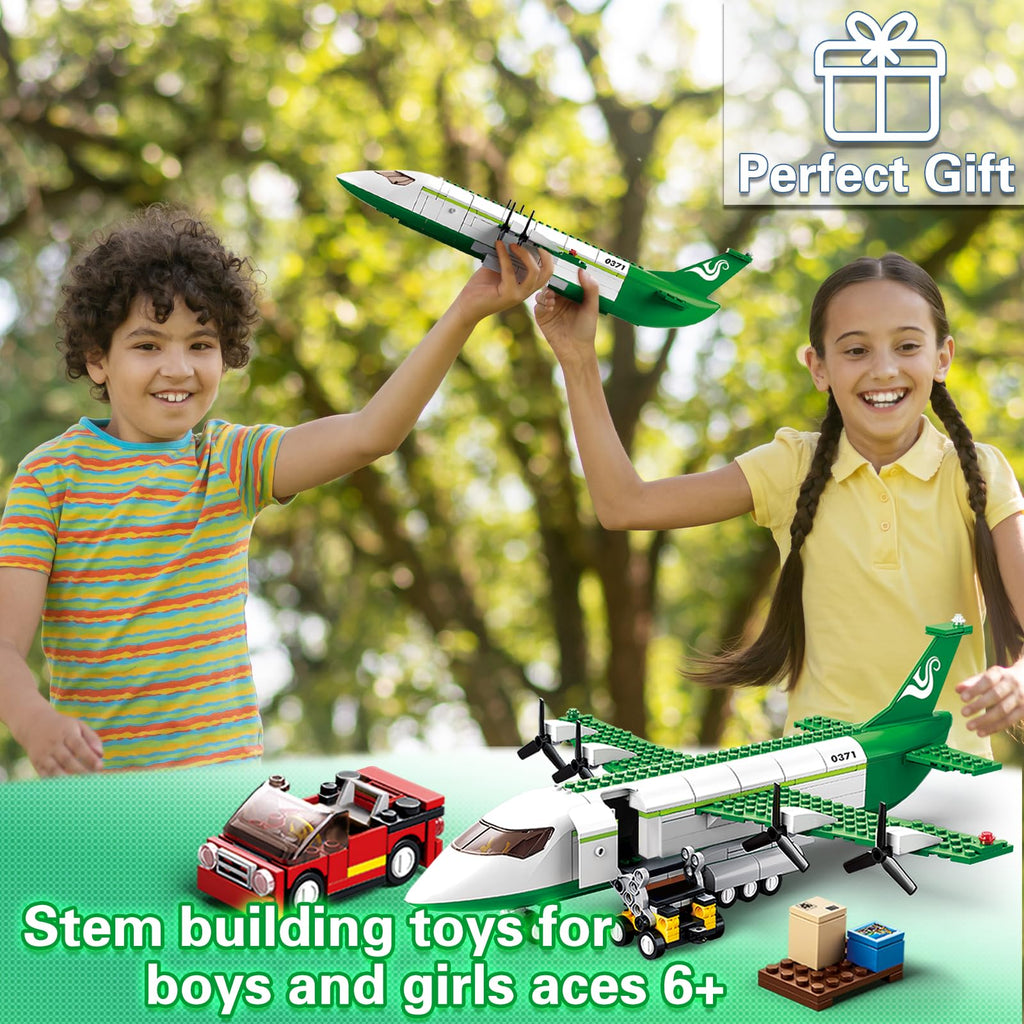 City Cargo Plane Building Set with Car A56505
