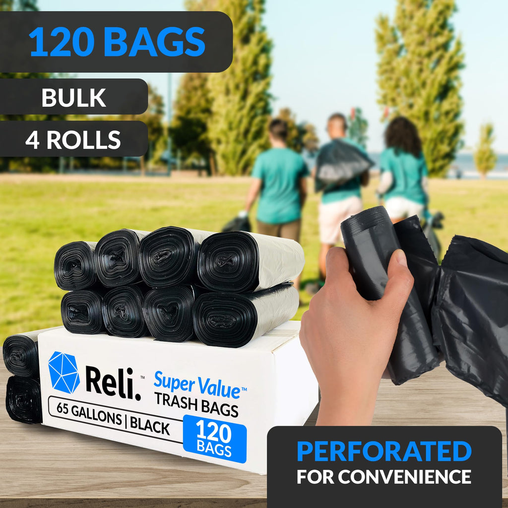 65 Gallon Heavy Duty Trash Bags J3441