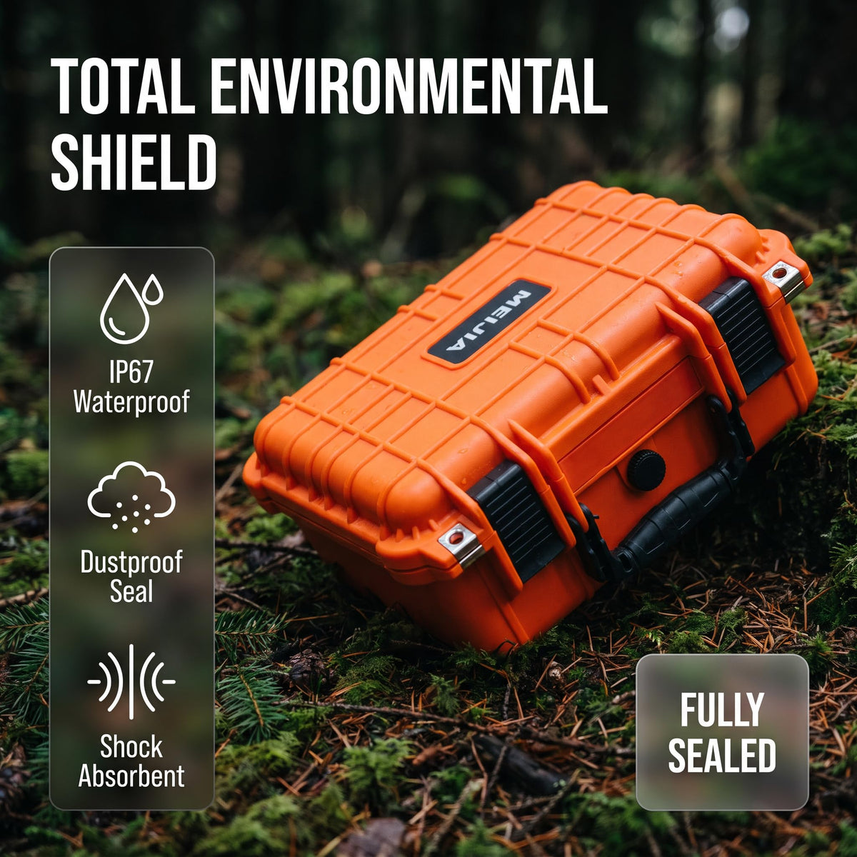 IP67 Waterproof Hard Camera Case with Customizable Foam W691