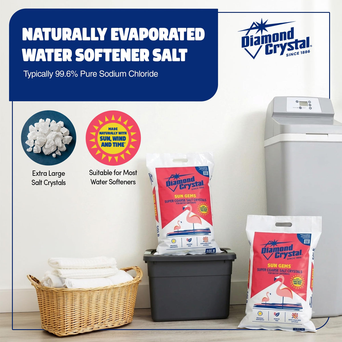 4 Pack Super Coarse Water Softener Salt, 40 Pounds X573122