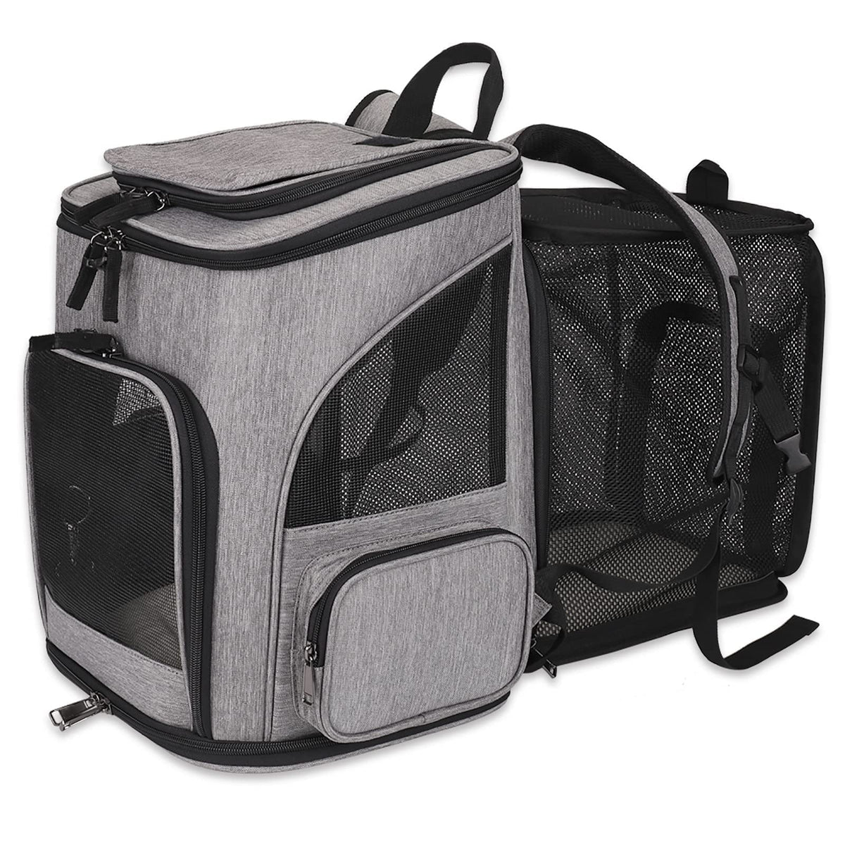 Expandable Breathable Mesh Pet Carrier Backpack C32447