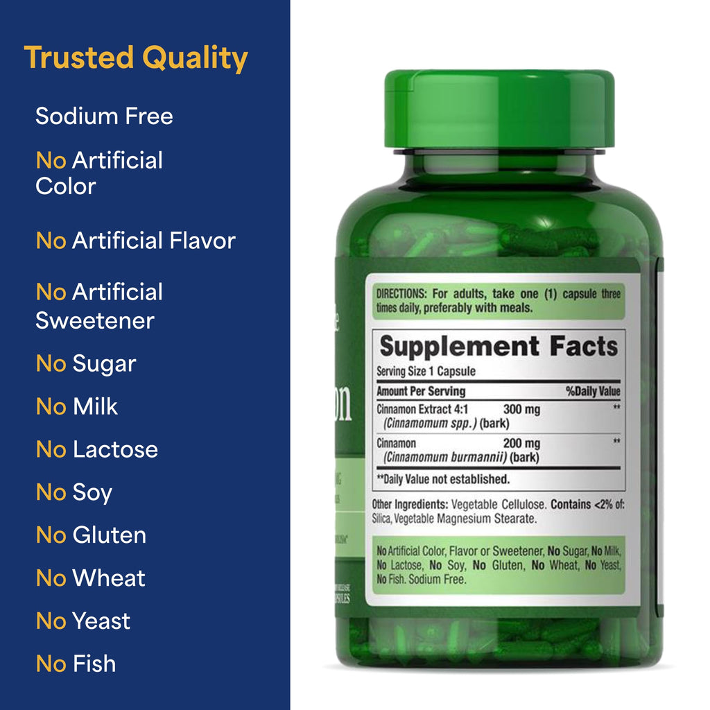 Cinnamon 500mg 200 Capsules Z55153