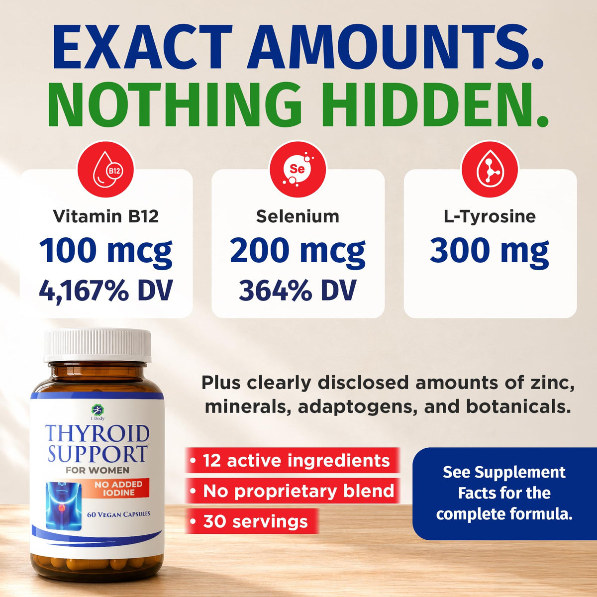 60 Vegan Thyroid Support Capsules S1827