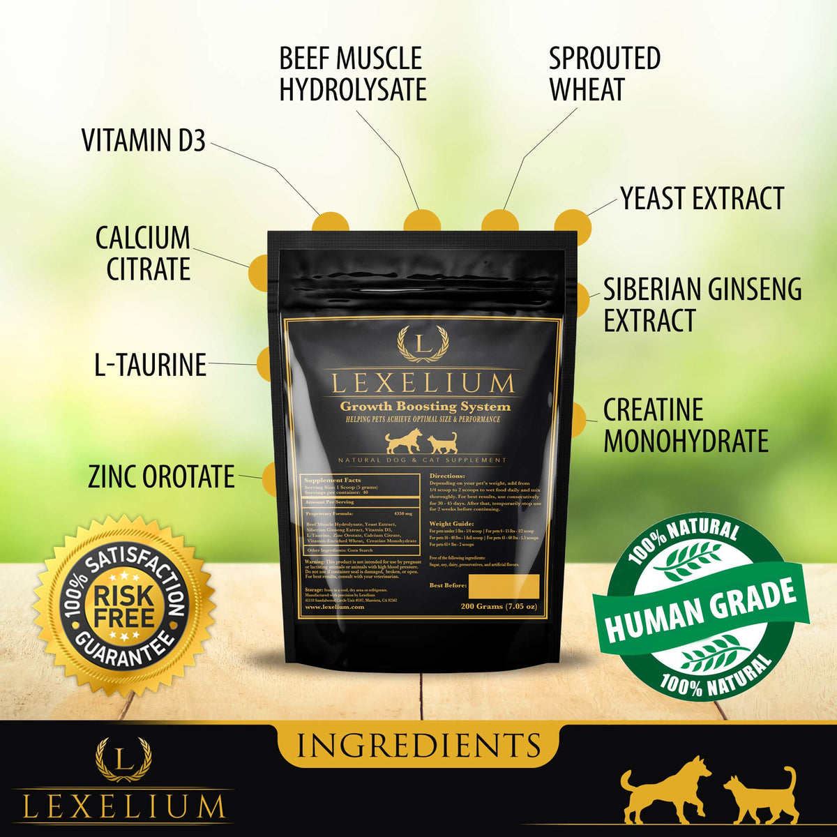 Weight Gainer Supplement for Dogs & Cats 200g A35539
