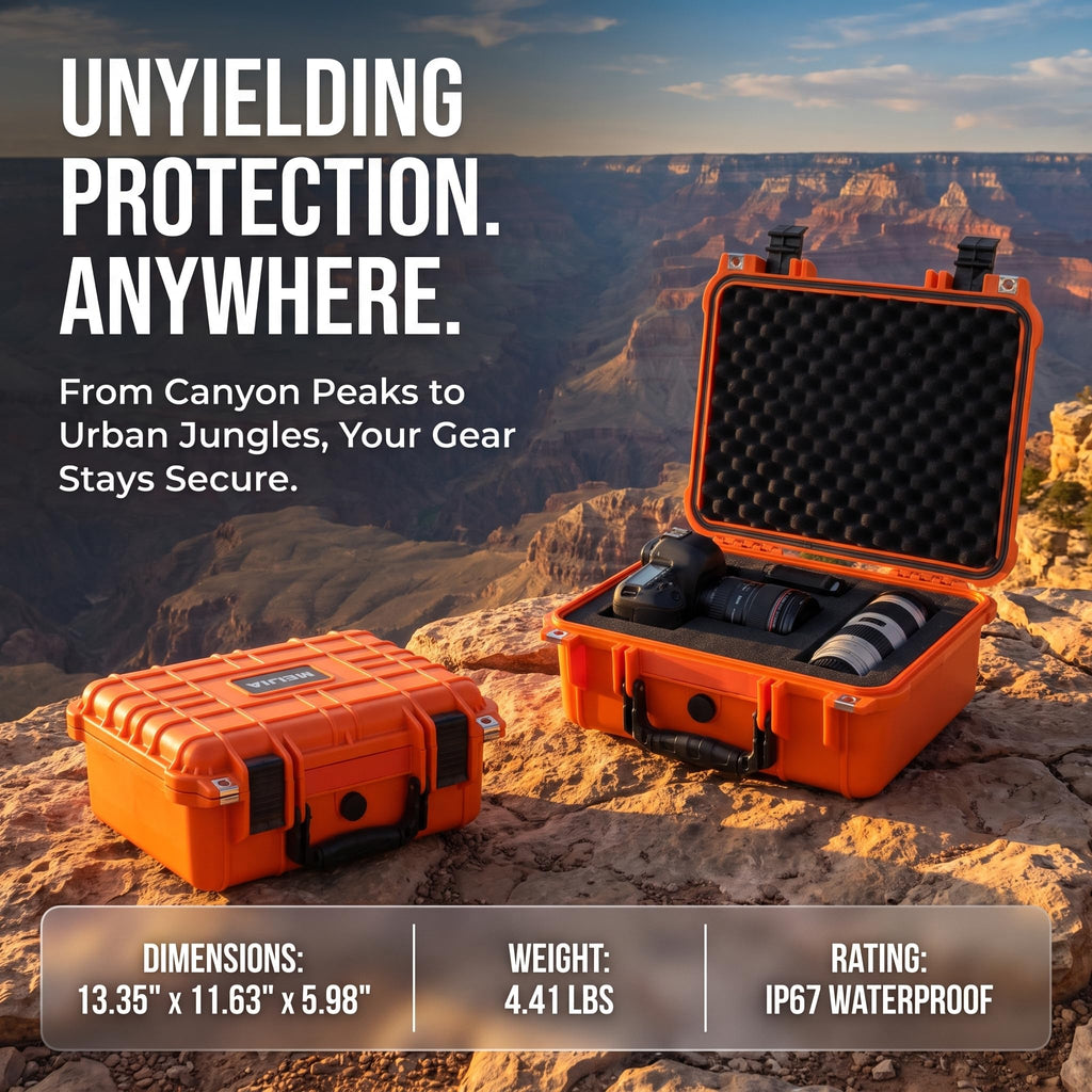 IP67 Waterproof Hard Camera Case with Customizable Foam W691