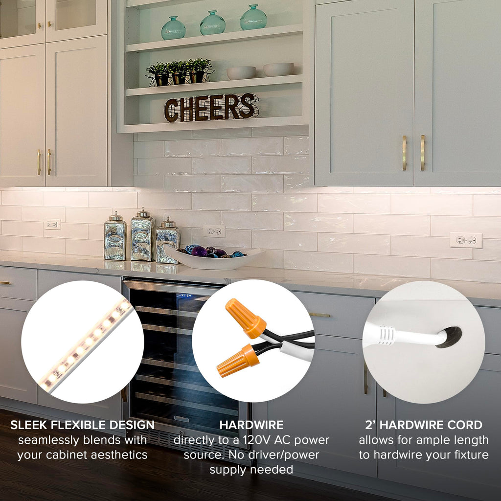 24 in. Hardwired LED Under Cabinet Strip Light U84337
