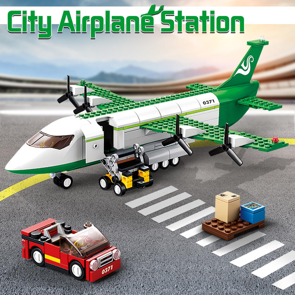 City Cargo Plane Building Set with Car A56505