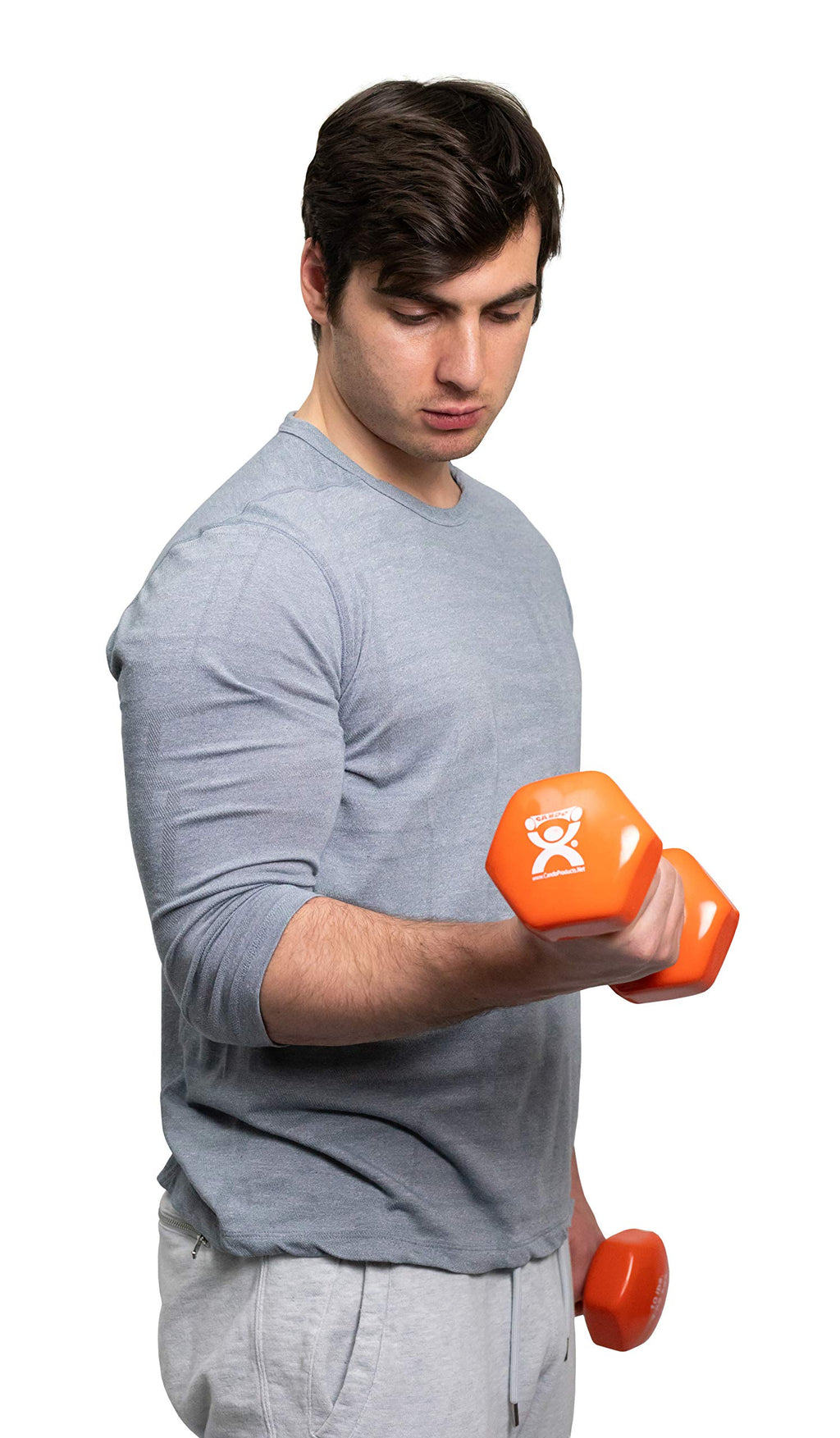 Orange 10 lb Vinyl Coated Dumbbell G249