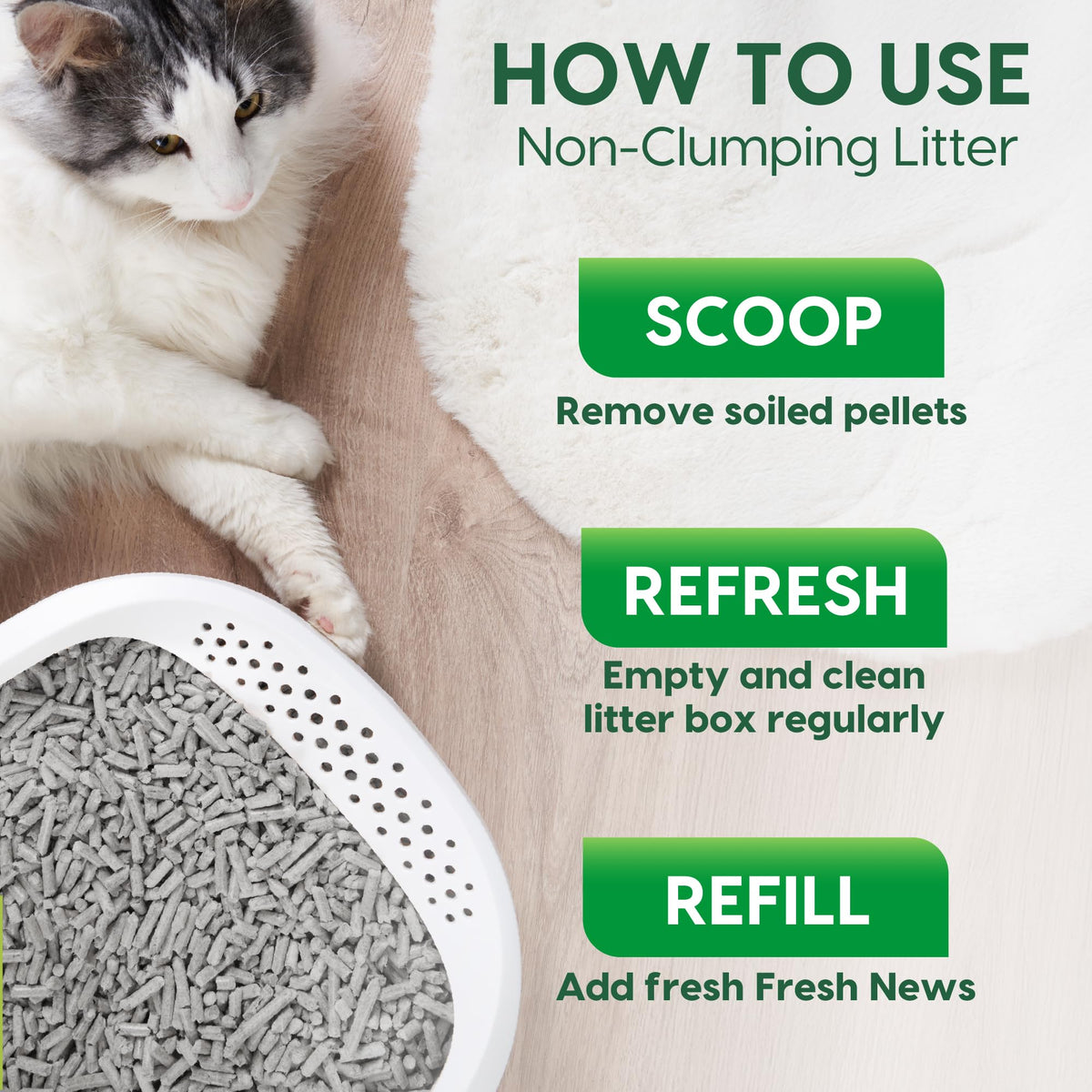 Paper Non-Clumping Cat Litter 12 Pound E592184