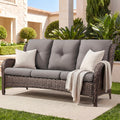 3-Seater PE Wicker Patio Sofa L859