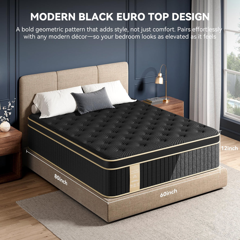 Queen Size 12 Inch Hybrid Medium Firm Mattress D549