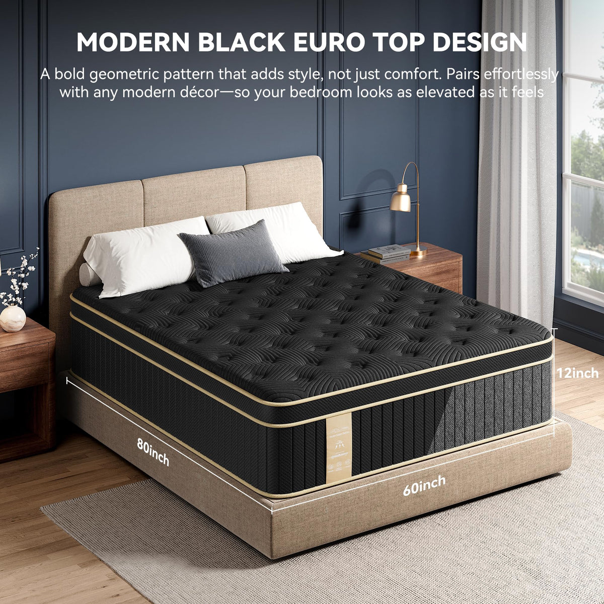 Queen Size 12 Inch Hybrid Medium Firm Mattress D549