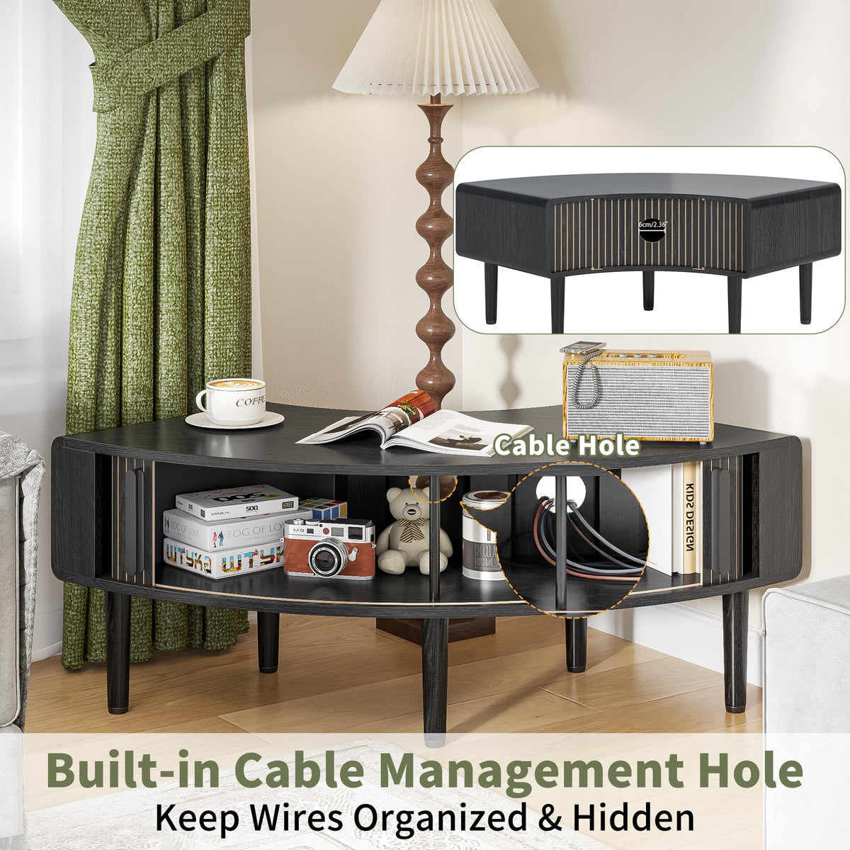 44 Inch Curved Corner TV Stand A501759