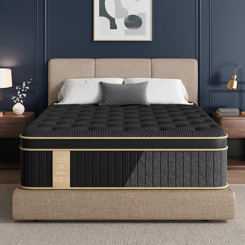 Queen Size 12 Inch Hybrid Medium Firm Mattress D549