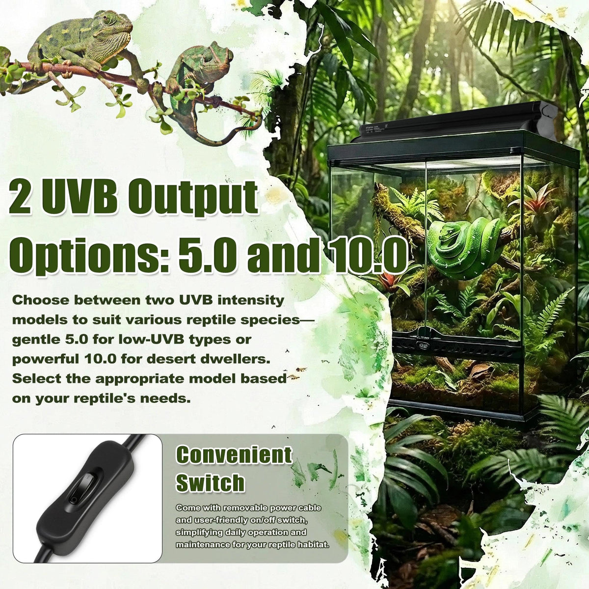 22.6" 14W 5.0 UVB Reptile Light Kit B871871