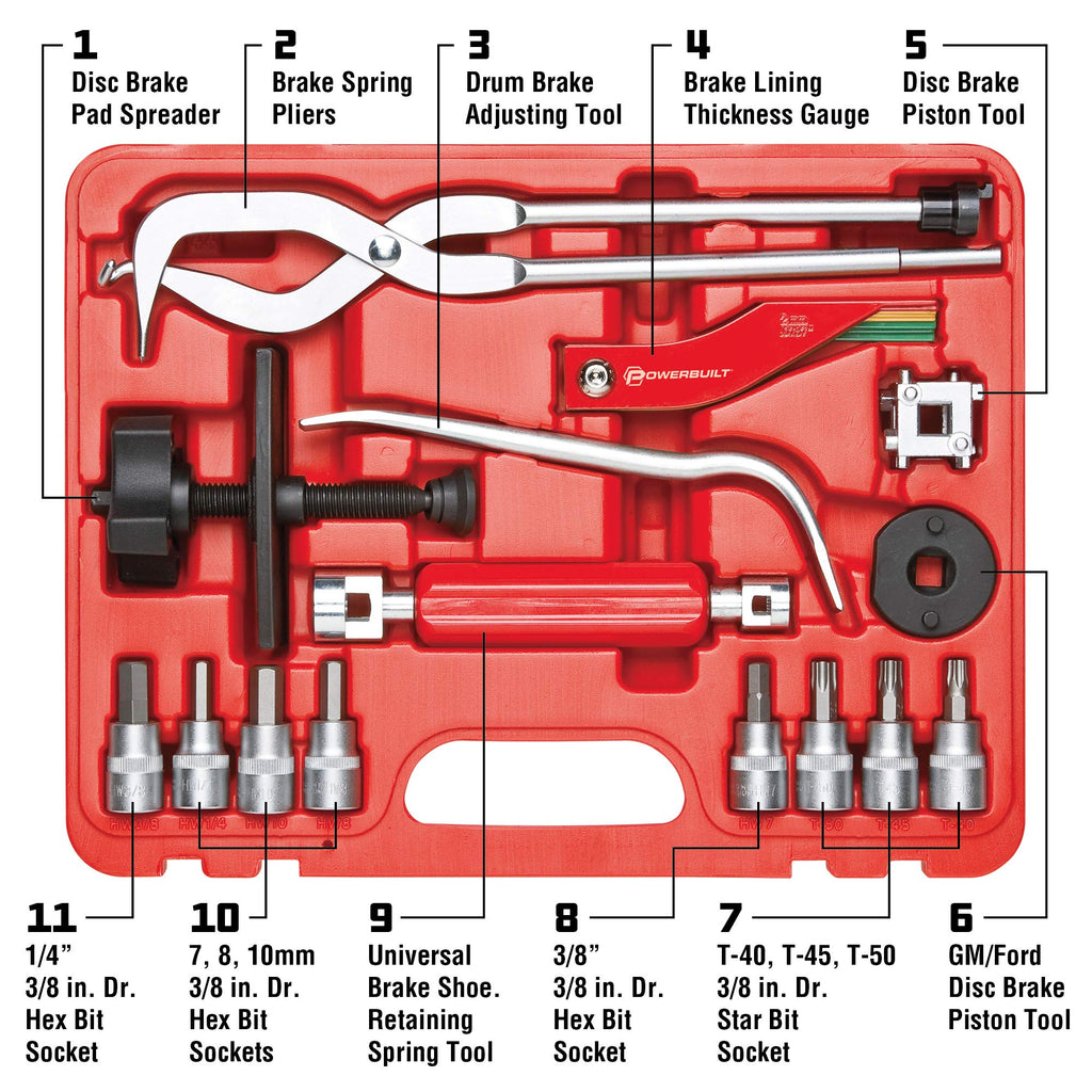 15 Piece Brake Service Set P9926