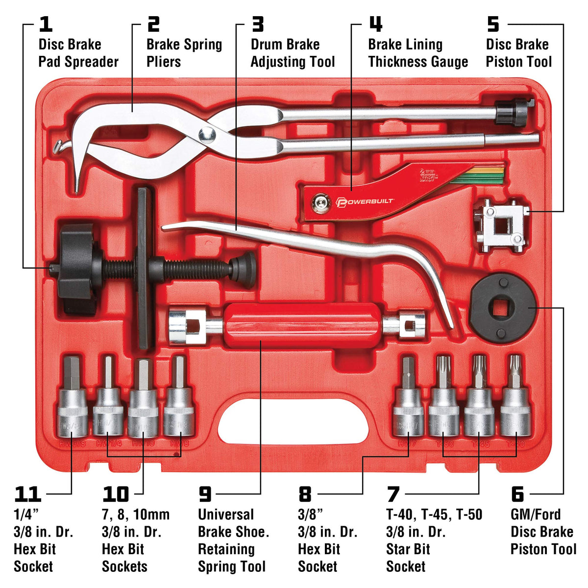 15 Piece Brake Service Set P9926